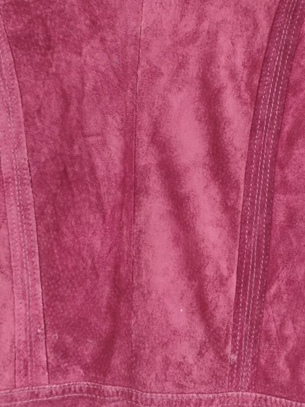 Marquis of London Women’s Vintage Suede Burgundy Long Jacket Size 6-8 - Picture 7 of 14